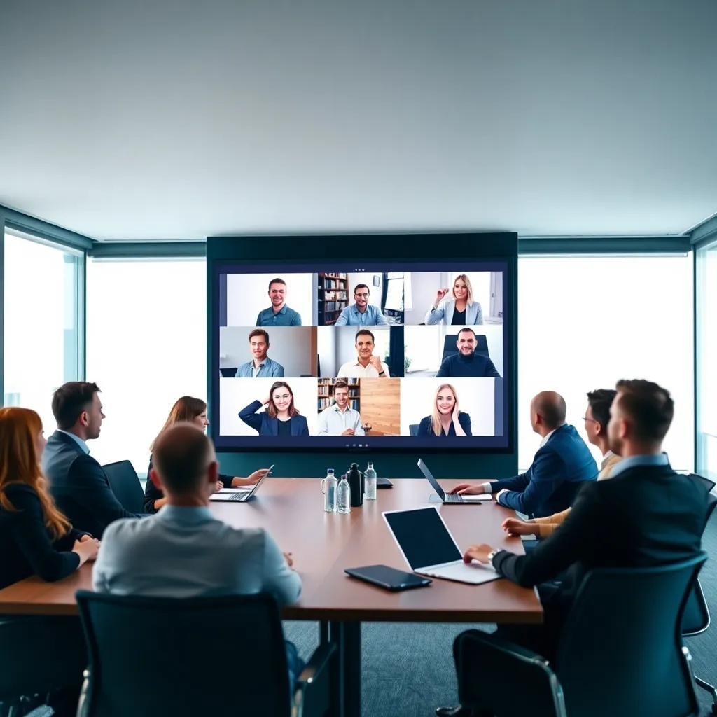 Hybride werkomgeving in een Nederlands kantoor