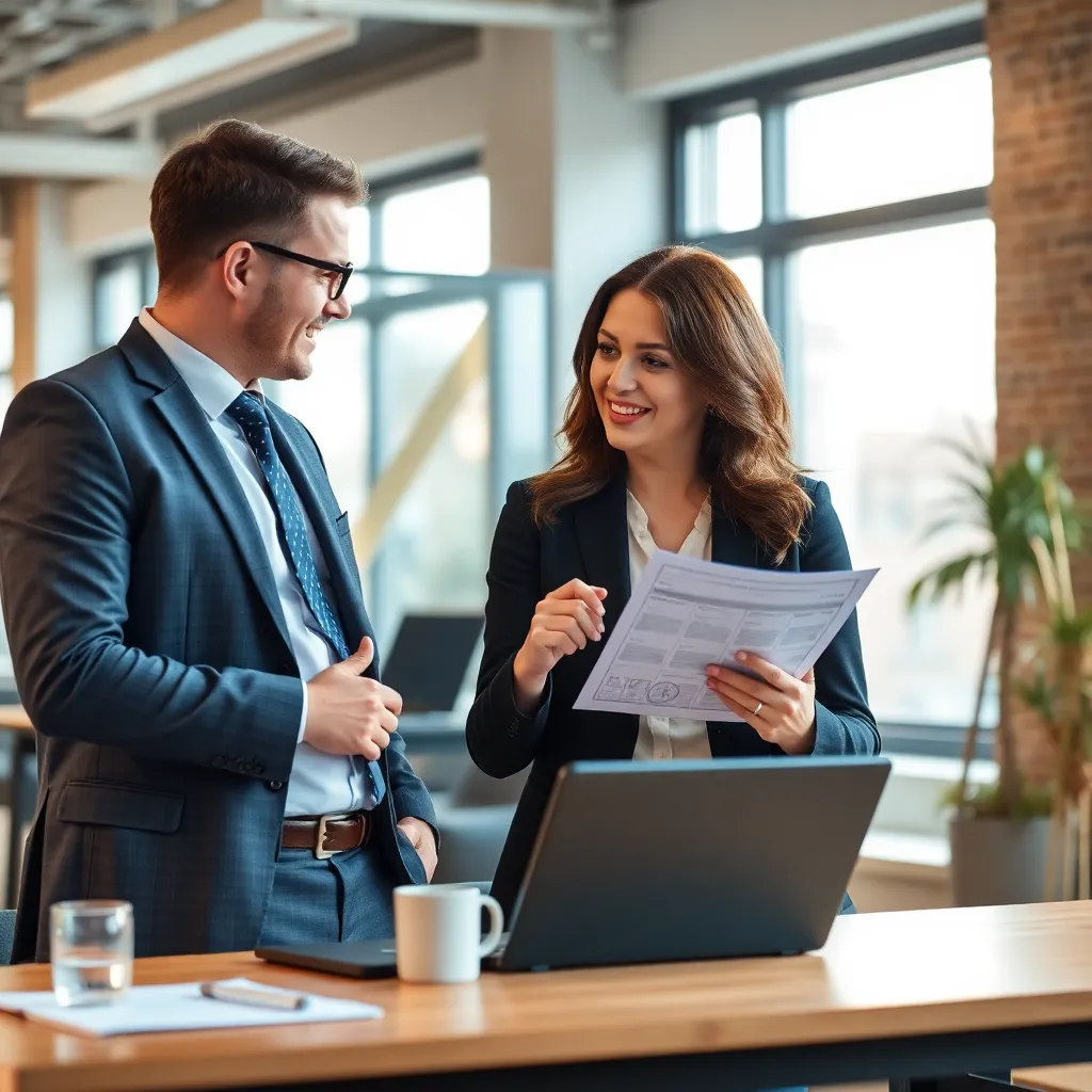 Nederlandse professionals werken samen aan efficiëntie verbetering in een modern kantoor
